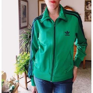 Vintage Adidas Trefoil Green Track Jacket
